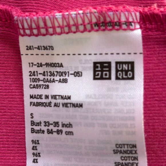 Uniqlo Long-Sleeve Crew Neck T-Shirt in Pink - Picture 4 of 5